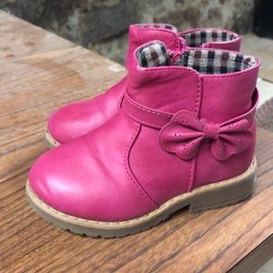 Pink flower boots